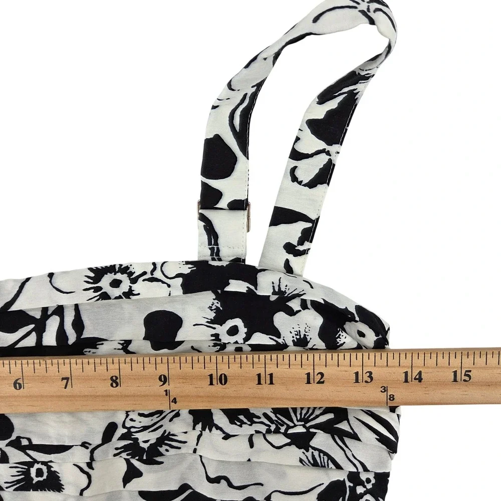Abercrombie & Fitch‎ Emerson Maxi Dress SP White Black Floral Tiered Boho